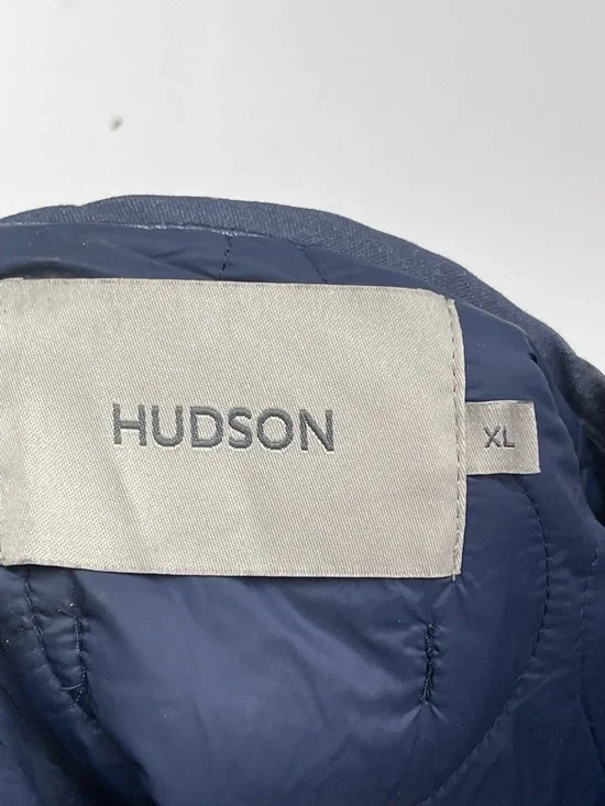 Hudson Jeans Quilted Puffer Oversized Liner Jacket in Slate Blue - Picture 3 of 3